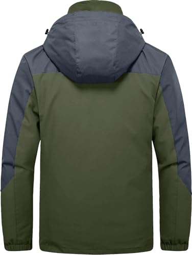 Image of Mens Winter Skiing Jacket 3 in 1 Waterproof Warm Snow Fleece Lining Coat Hooded Windproof Jacket S-6XL