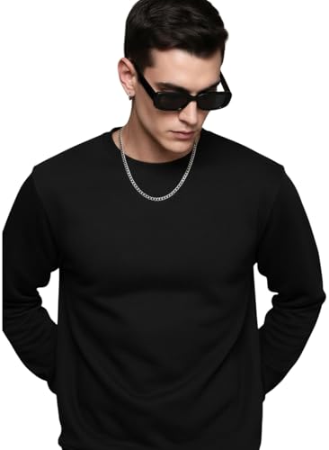 Image of FYLTR Men's Solid Sweatshirt | Regular Fit | Casual Winter Sweatshirt for Men