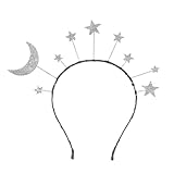 CRZQXOUR STAR AND MOON HEADWEAR SPARKLING STAR HEADWEAR SPARKLING STAR HAIRBANDS MOON AND STAR ACCESSORIES, SUITABLE FOR WOMEN GIRLS BIRTHDAYS,...