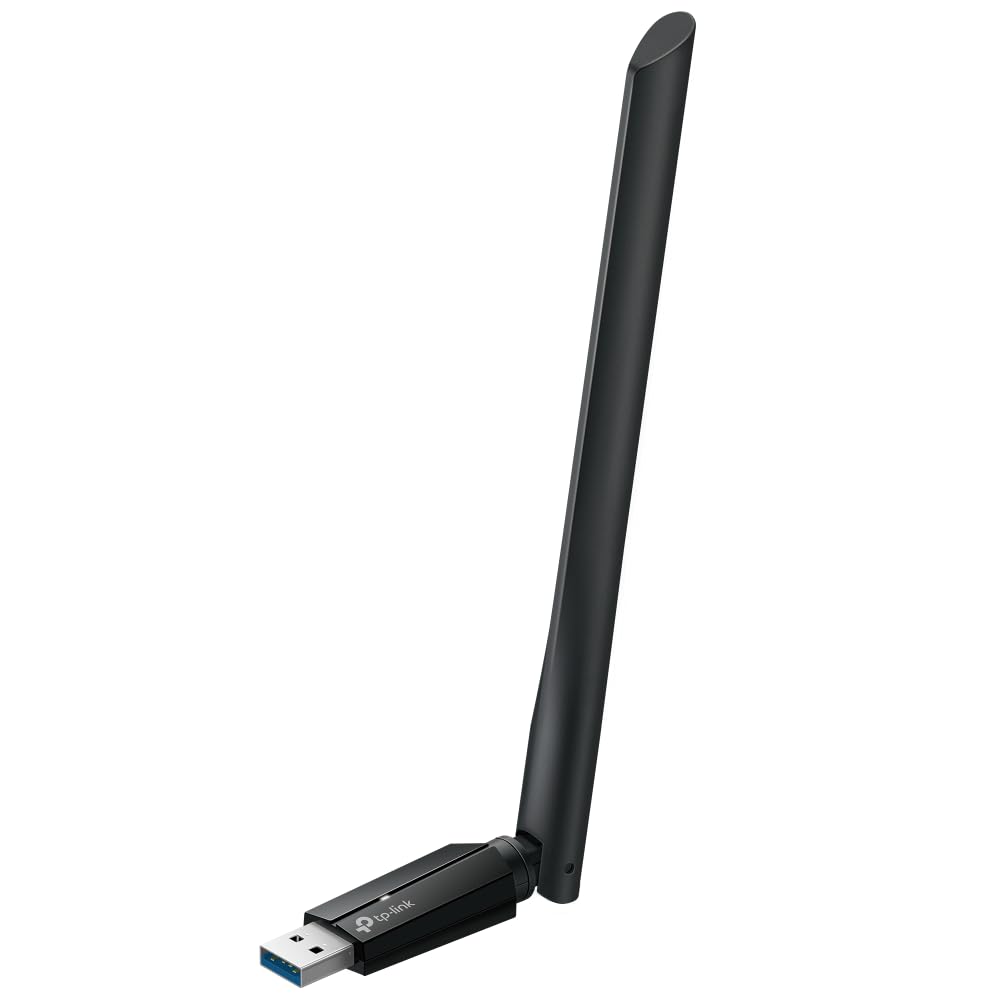 TP-Link Clé WiFi 7 BE6500 Tri-Bande USB 3.0, Archer TBE400U Plus | Bande 6 GHz, antenne haute performance, MLO, idéal gaming/streaming 8K/télétravail, compatible Windows 10 et 11