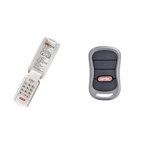 Genie Garage Door Opener Wireless Keyless Keypad - Safe & Secure Access & G3T-R 3-Button Remote with Intellicode Security Technology Controls Up to 3 Garage Door Openers, 1 Pack, Original Version