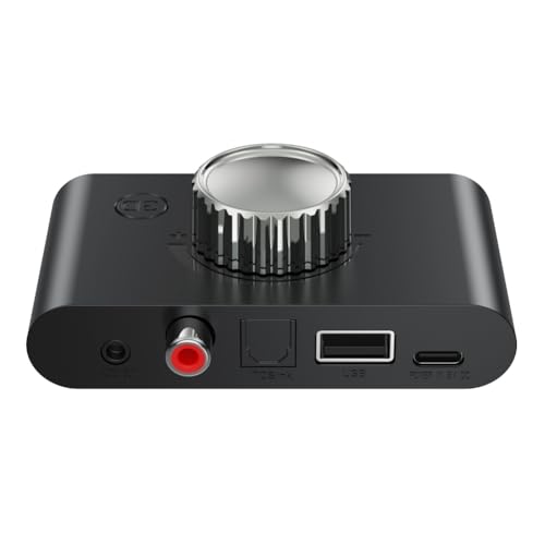 Fangxuee Receptor Estéreo Bluetooth 5.4 3D con Salida Coaxial de Fibra Óptica y Reproducción USB. Receptor de Audio Antiguo.