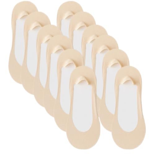 Image of Women's Invisible No-Show Socks 6-Pack Upgraded Cushioned Sole & Anti-Slip Grips Breathable Liner Socks