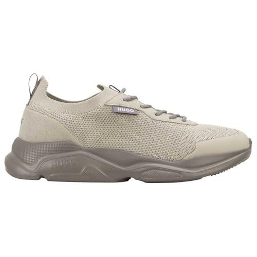 HUGO Leon_Runn_mfkn 10267019 01, Entrenadores Hombre, Beige Claro, 42 EU