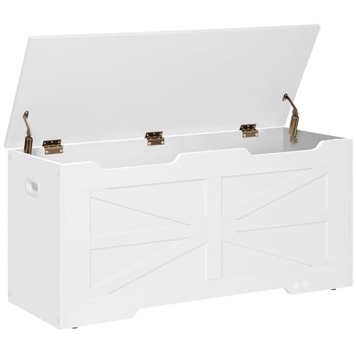 Hzuaneri Banc de Rangement, Coffre pour Couvertures, à Chaussures, 100 cm Coffre de Rangement avec...