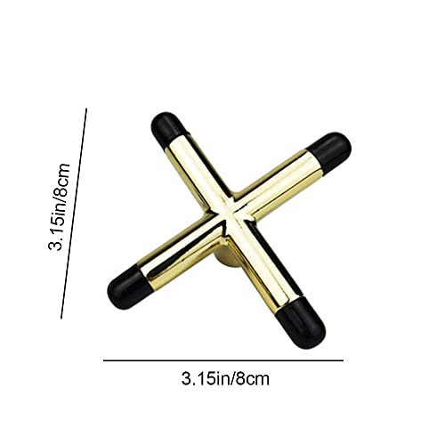 YidaSouko Pool Rest, Metal Cross Rest, Snooker Rest, Non Slip Billiard Cue Rest, Brass, Standard - Image 2
