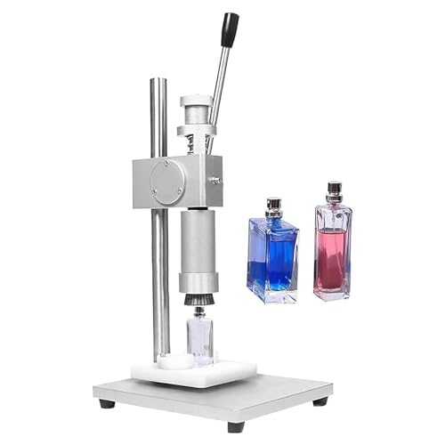 Máquina taponadora manual de perfume, altura ajustable para un sellado seguro, ideal para la producción de botellas pequeñas