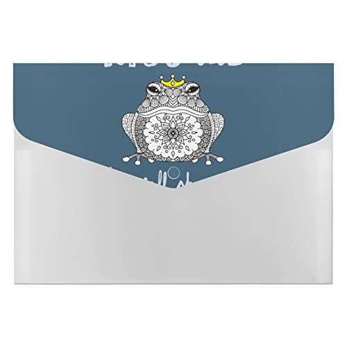 Mandala Art Frog KISS ME Then I Will Show You The Real ME 6�|�P�b�g �g���t�@�C���I�[�K�i�C�U�[ �t�@�C���}�l�[�W���[�t���b�v�ƃX�i�b�v�{�^������ �w�����t ��t �w�Z�p 13 x 9.1�C���`