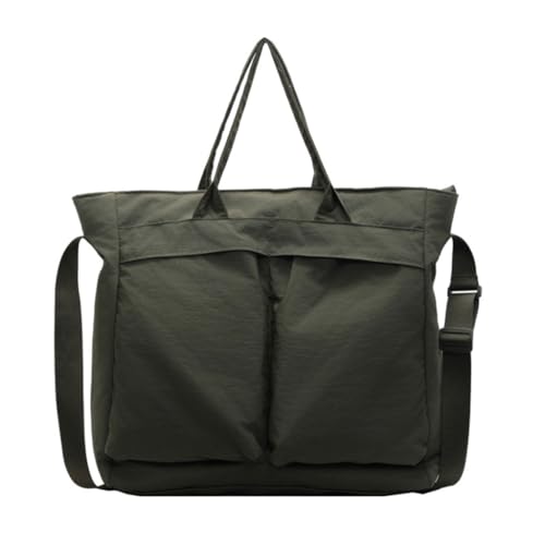 Organiseur de sac à bandoulière grand format en nylon vert pour tout ranger