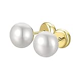 💎 ZEITLOSE ELEGANZ: Die Loviconi Perlen Ohrringe greifen die zeitlose Schönheit der Perle auf und paaren sie mit Gold 585 zu einem eleganten und modernen Schmuckstück für die selbstbewusste Frau.