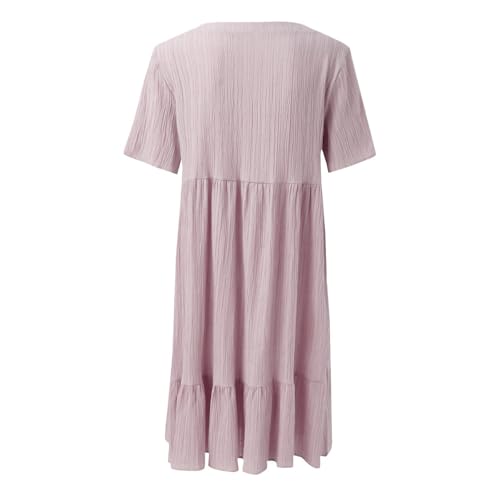 Robe chemise col V unie : la solution pour un look simple et fluide - 5