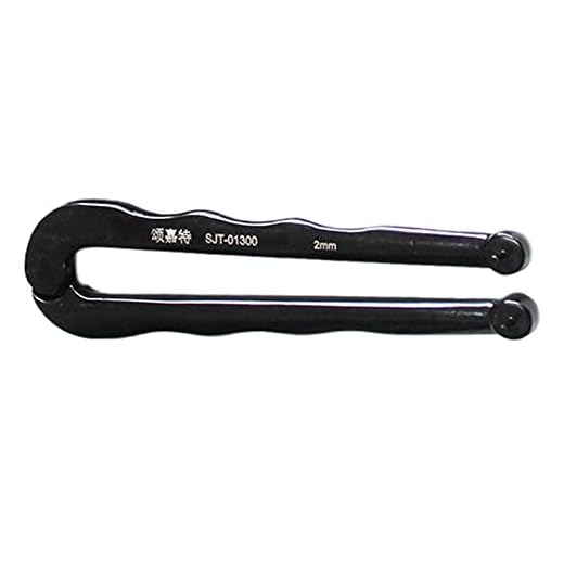 Black Finish Steel Adjustable Face Spanner Wrench Pin Plier Round Nut, Black