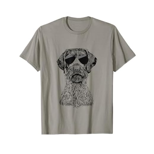 German Wirehaired Pointer GWP Dog with Sunglasses T-Shirt