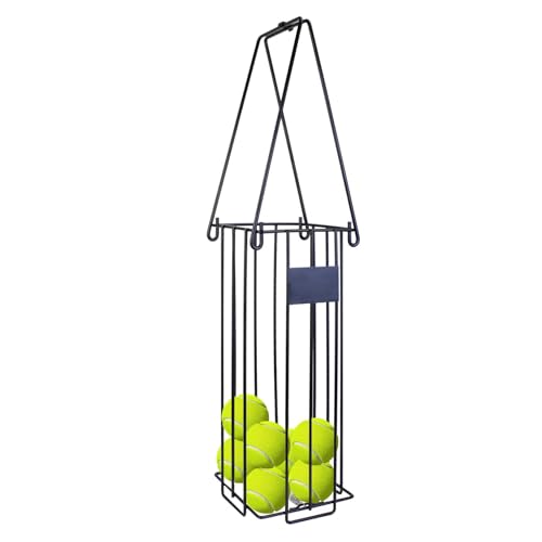 Yuemeuy Cesta para Recoger Pelotas de Tenis,Cesta para Guardar Pelotas de Tenis,Cesta de recuperación de Bolas de pepinillo de Acero Inoxidable | con Cesta para Recoger Pelotas con asa, Cesta