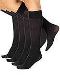 Elegantes medias tupidas hasta la rodilla hechas en suave microfibra. Ideales para usar debajo de los pantalones tanto con un estilo casual como con traje. Calcetines largos con la punta reforzada evitando que se hagan carreras. Con estos fabulosos calcetines largos te sentirás comoda durante todo el día.