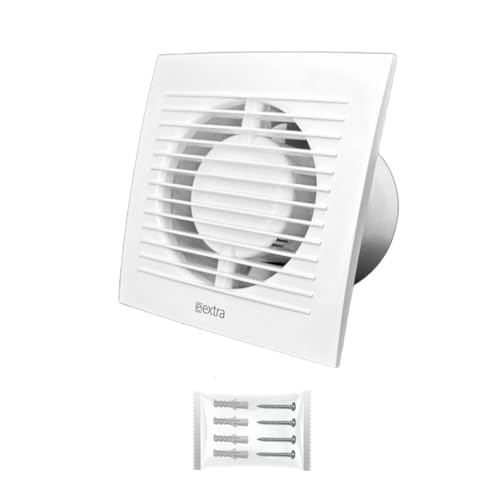 H&C VENT White 4 inch 100mm Extractor Fan With Humidistat sensor and ...