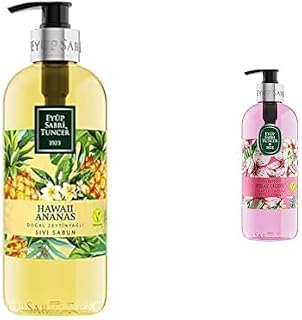 Eyüp Sabri Tuncer Doğal Zeytinyağlı Sıvı Sabun Hawaıı Ananas (500 ml) xEyüp Sabri Tuncer Doğal Zeytinyağli Sıvı Sabun Japon Kiraz Çiçeği (500 ml)