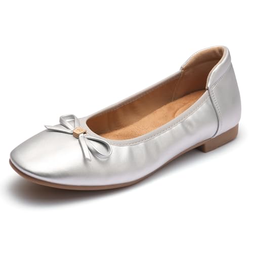Image of Women's Comfortable Round Toe Bow Ballet Flats Shoes