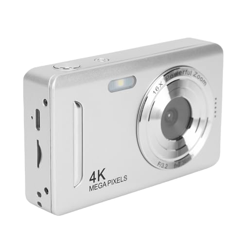 Pomya �ʐ^�p��4K�f�W�^���J�����A64MP HD 16X�Y�[���A���`�V�F�C�N2.4�C���`LCD�X�N���[���A���s�u���O�p�̃I�[�g�t�H�[�J�X�r���[�e�B�[���[�h�t�� (��)