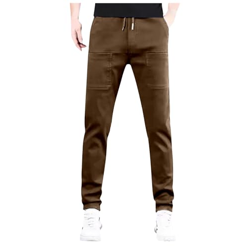 Cargo Pants for Men High Stretch Multi-Pocket Durable Work Casual Linen Pant