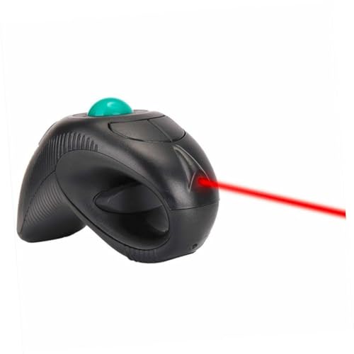 Homoyoyo Souris Trackball sans Fil Portable Ergonomique Contrôle Pouce Confortable PC Portable Noir