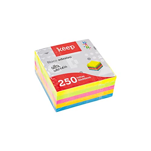 Bloco Adesivo Magic Pop-Up 75X75mm 9 Cores 225Fls Keep - EI031, Azul