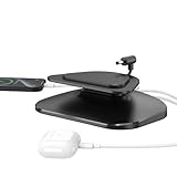 PlusAcc Soporte ajustable para Show 5 de 3ª generación con puertos de carga USB C y USB A, estación de carga para iPhone/Airpods, teléfonos inteligentes y Show 5 de 3ª generación (negro)