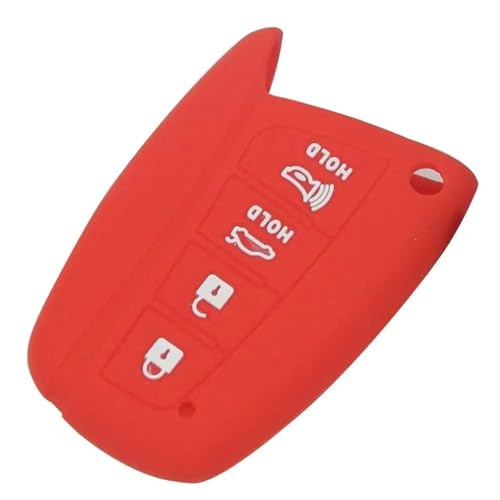 Coque silicone clé Hyundai 3 boutons rouge protection Solaris Ix35 Accent Santa Fe
