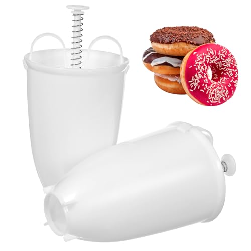 LOLIPPYY 2 pièces Moule à Donuts Alimentaire Appareil Manuel pour Pâtisserie Outil Compact et Léger pour Fabrication Facile de Beignets Maison