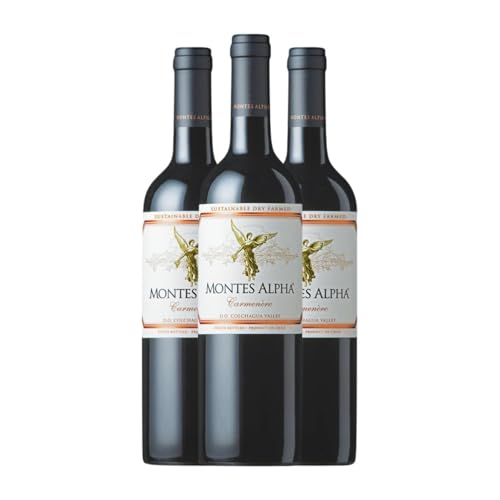Montes Alpha Valle Central 75 cl: Caja de 3 Botellas de Vino Tinto Premium Montes Alpha Valle Central 75 cl: Caja de 3 Botellas de Vino Tinto Premium