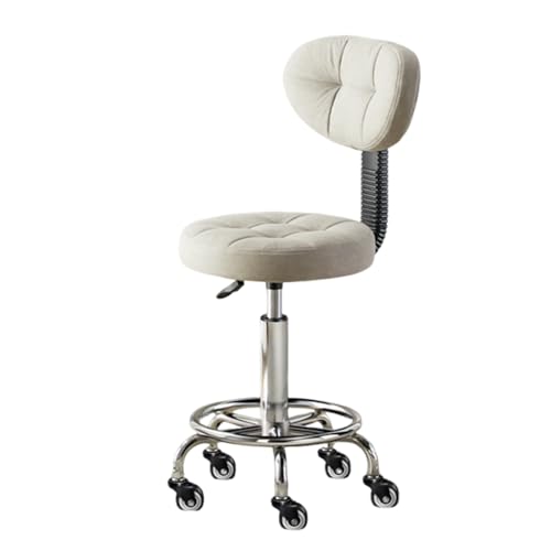 Sillas de Altura de mostrador - Silla de Dibujo con Respaldo y reposapiés - Taburete Multiusos for Oficina, hogar, Bar, Cocina, Tienda(B-White,1pcs)