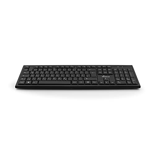 MediaRange Clavier sans Fil QWERTZ Noir de Bureau