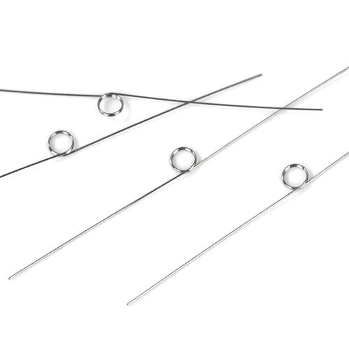 GUNGY Torsionsfeder Edelstahl Drehfeder Drahtdurchmesser 0,2 mm Innendurchmesser 2 mm Armlänge 20 mm 180° 2 Runden Maximaler Einsatzwinkel 36° Linksdrehend Größe 0,2x2x20 mm