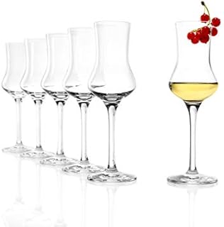 STÖLZLE LAUSITZ Szklanki Grappa, zestaw 6 sztuk, kieliszki do napojów z trzonkiem, szklanki do likieru, 90 ml, nadaje się do mycia w zmywarce, jak dmuchane ustami, doskonała jakość premium