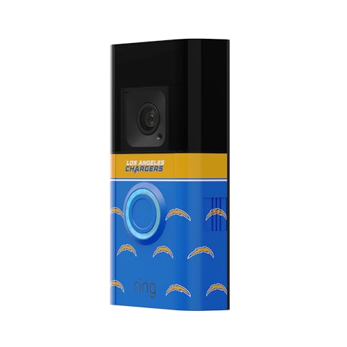 Image of All-New Limited Edition, Official NFL Faceplate for Ring Doorbells - Video Doorbell 3, Video Doorbell 3 Plus, Video Doorbell 4, Battery Doorbell Plus, and Battery Doorbell Pro | Los Angeles Chargers