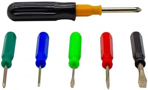 Precision Smalll Screwdriver Set, 6-Piece Flat & Phillips, with Handle, Case & Stand, Japan