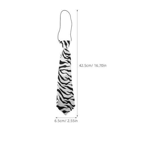 4pcs Kids Zebra Print Neckties Korean Style Elastic Strap Bow Ties for Boys School Uniforms Daily Wear and Events2