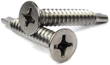 #14-14 Phillips Flat Head Self Drilling Screws 410 Stainless Steel TEK Sheet Metal Screws #14-4 x 2 Qty 100
