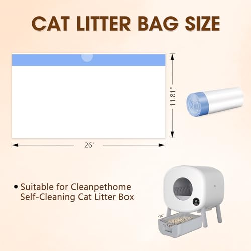 image for BCHARYA 20 Count Extra Large Cat Litter Box Liners, Cat Litter Waste R