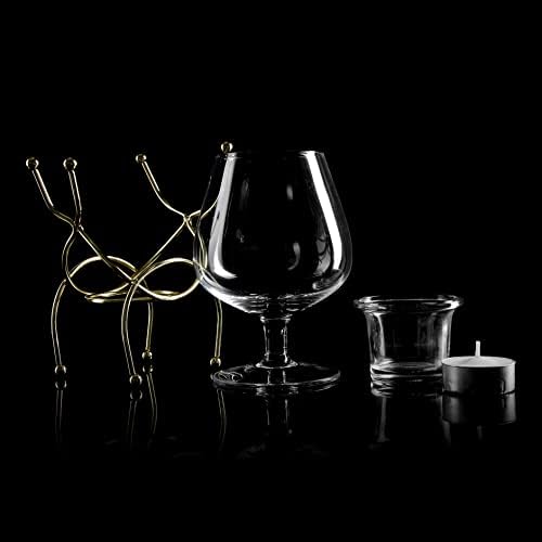 Jeray Brandy and Cognac Warmng Warmer Glass Set