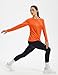 TACVASEN Women's Thermal Shirts Soft Fleece Lined Long Sleeve Winter Base Layer Undershirt for Workout Orange, XL