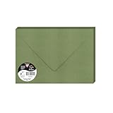 Clairefontaine 5072C – Paquete de 20 sobres borrados – Tamaño C5 16,2 x 22,9 cm – 120 g/m² – Color verde salvia – Invitación para eventos y correspondencia – Gama Polen – Papel premium liso