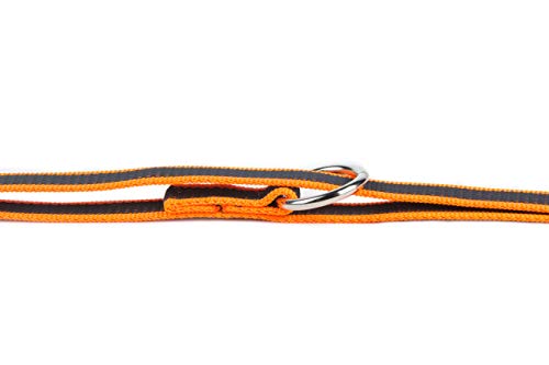 IDC Color & Gray verstellbare Leine mit Doppelkarabiner, 20 mm x 2,2 m, Orange-Grau