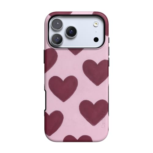 Casely iPhone 17 Pro Max Case | Whole Lotta Love | Plum Hearts | Bold Protective Design | MagSafe Compatible Design