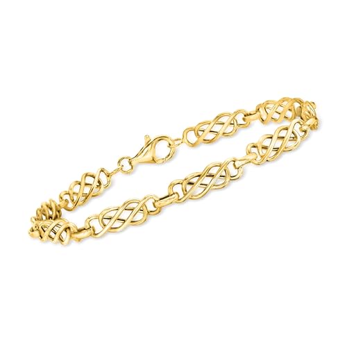 Ross-Simons 14kt Yellow Gold Double-Infinity Link Bracelet