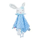 Ciomiliaro Doudou para Bebé, Manta de Apego para Bebé Recién Nacido, Manta de Seguridad para Bebés, Toalla para Bebés Suave y Lavable, Peluche Doudou Multifuncional, para Consuelo y Diversión (Azul)