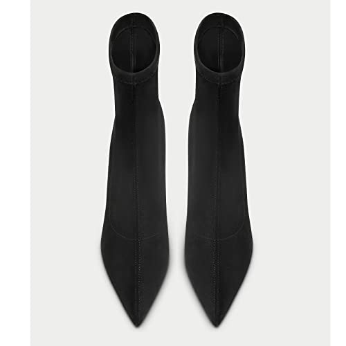 Castamere Women Stiletto High Heel Close Pointed Toe Slip-on Ankle Boots Short Bootie Office Party Clear Cute Classic Boots4