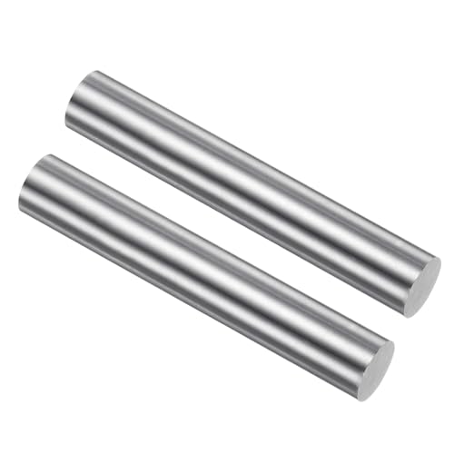 uxcell 2pcs Round Steel Metal Rods, 10mm x 60mm High Speed Steel (HSS) Lathe Bar Stock Tool, for Shaft Gear Drill Lathes Boring Machine Turning Miniature DIY Craft