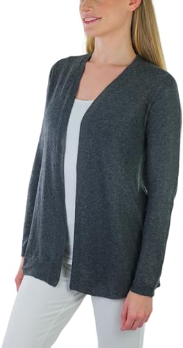 Image of ToBeInStyle Women's Long Sleeve Rib Banded Open Sweater Cardigan