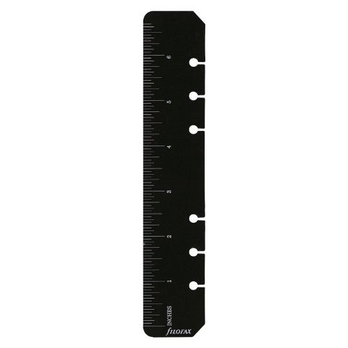 Filofax Personal Ruler/zijmarkering, zwart